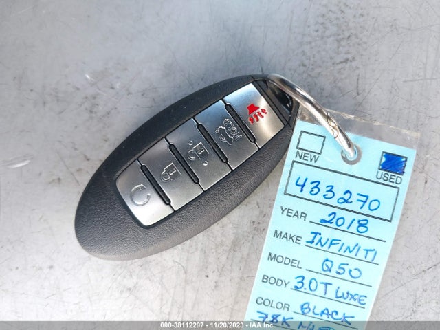JN1EV7AR8JM433270 Infiniti Q50 3.0t Luxe