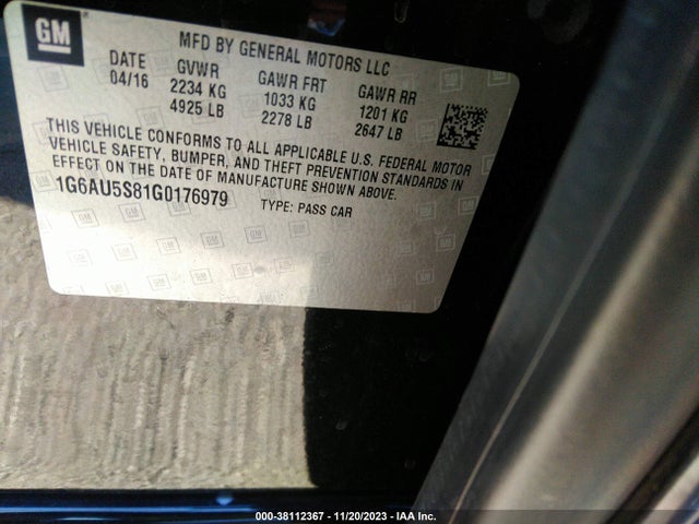 2016 CADILLAC CTS 1G6AU5S81G0176979 Photo 8