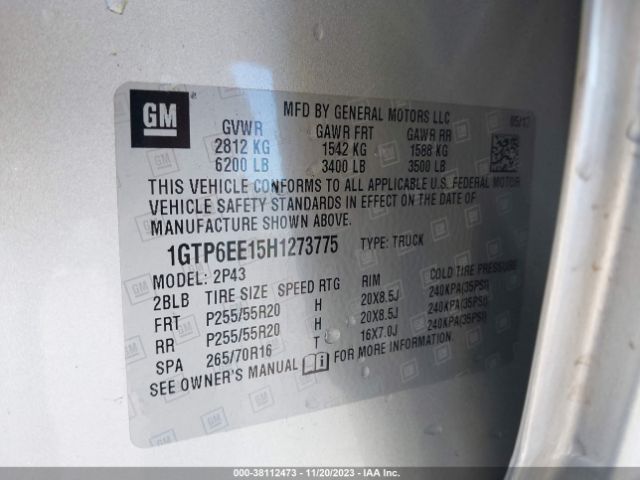 1GTP6EE15H1273775 GMC Canyon Denali