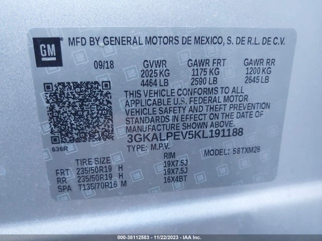 GMC Terrain Slt 2019 3GKALPEV5KL191188 Image 9