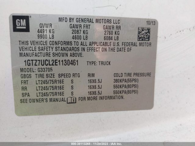 2014 GMC SAVANA 3500 1GTZ7UCL2E1130461 Photo 8