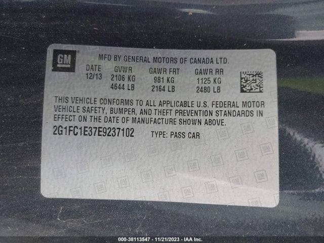 Chevrolet Camaro 2lt 2014 2G1FC1E37E9237102 Image 9