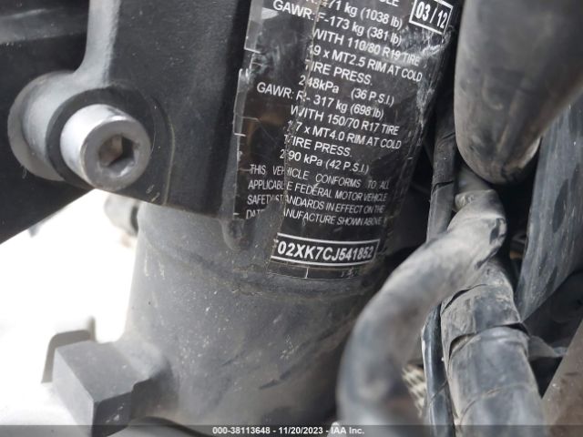 2012 TRIUMPH MOTORCYCLE TIGER SMTF02XK7CJ541852 Photo 9