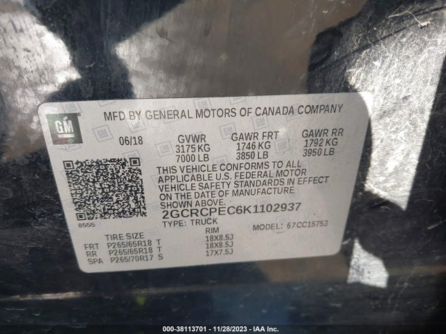 Chevrolet Silverado 1500 Ld Lt 2019 2GCRCPEC6K1102937 Image 9