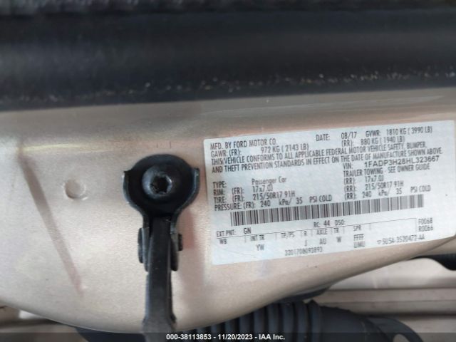 1FADP3H28HL323667 Ford FOCUS SEL
