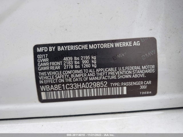 BMW 330e Iperformance 2017 WBA8E1C33HA029852 Image 9