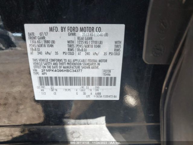 2017 FORD EDGE 2FMPK4G96HBC34377 Photo 8