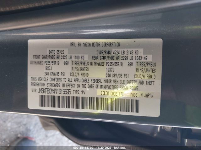 2022 MAZDA CX-5 JM3KFBCM4N1615595 Photo 8