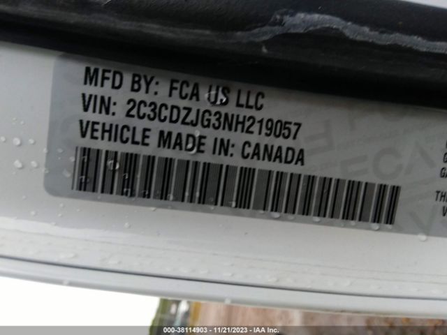 2C3CDZJG3NH219057 Dodge Challenger Gt