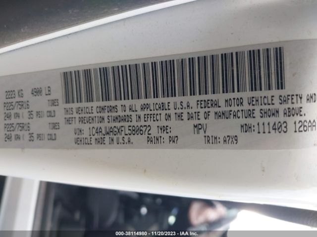 1C4AJWAGXFL580672 Jeep Wrangler Sport