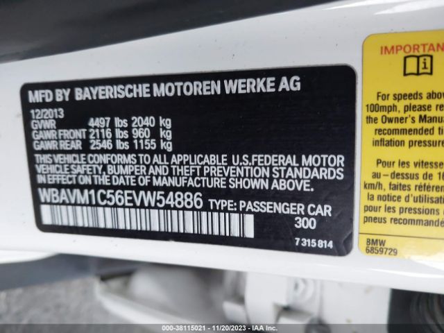 WBAVM1C56EVW54886 BMW X1 Sdrive28i