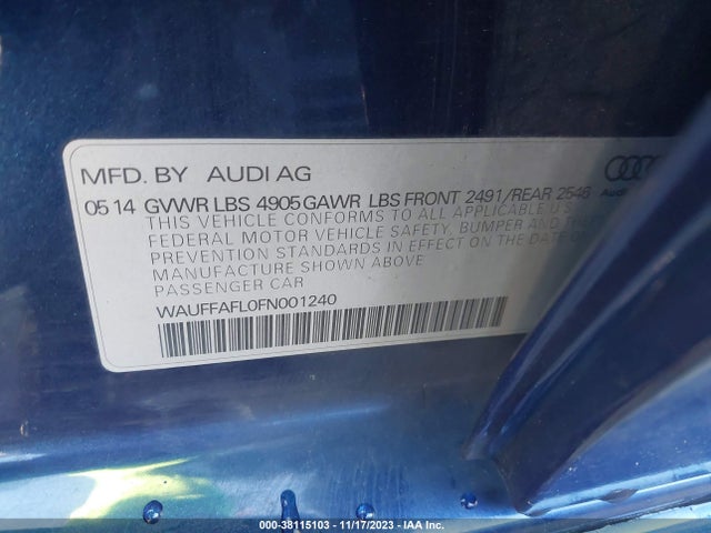 WAUFFAFL0FN001240 Audi A4 Premium Plus