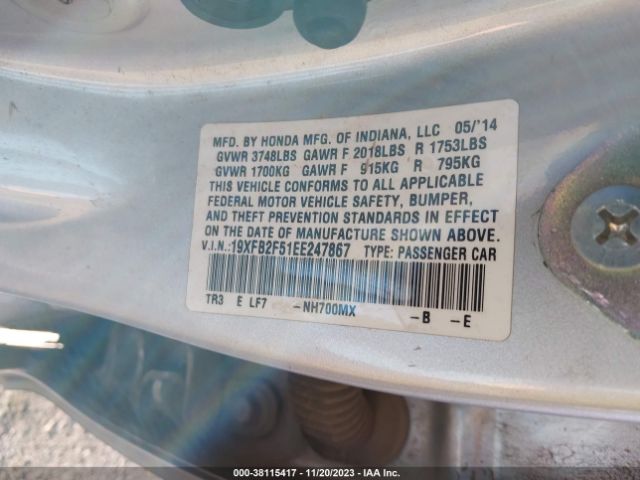 19XFB2F51EE247867 Honda Civic Lx