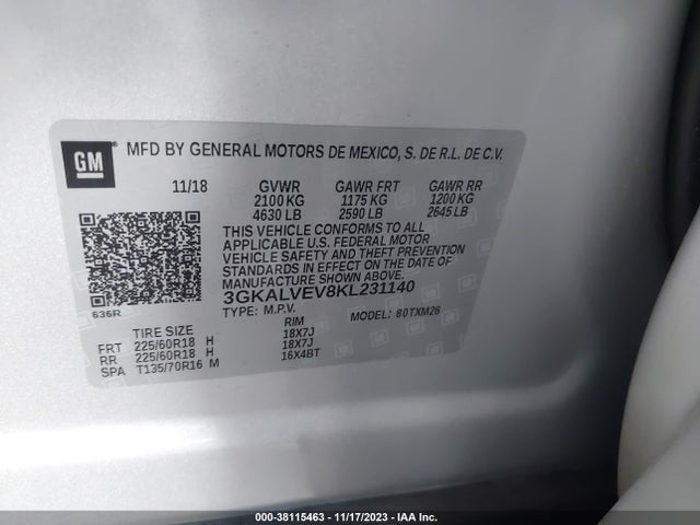 GMC Terrain Slt 2019 3GKALVEV8KL231140 Image 9