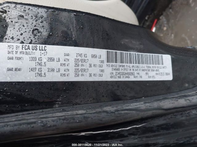 2C4RDGBG0HR682863 Dodge Grand Caravan Se