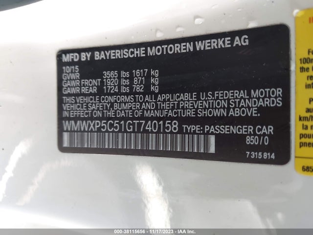 2016 MINI HARDTOP WMWXP5C51GT740158 Photo 8