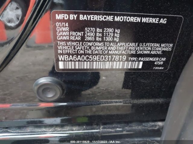 WBA6A0C59ED317819 BMW 6 Series 640i
