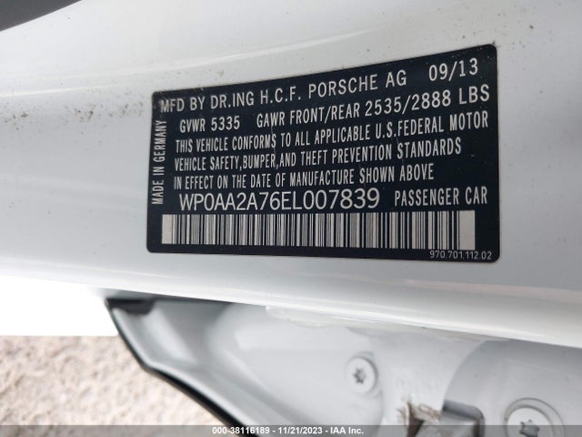 2014 PORSCHE PANAMERA WP0AA2A76EL007839 Photo 8