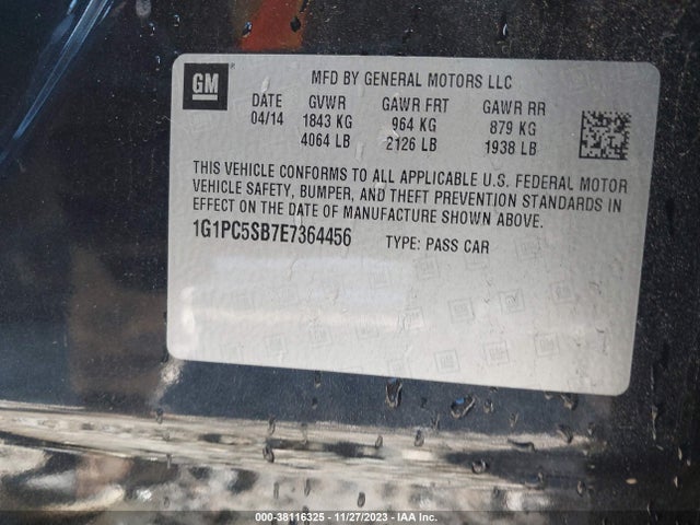 Chevrolet Cruze 1lt Auto 2014 1G1PC5SB7E7364456 Image 9