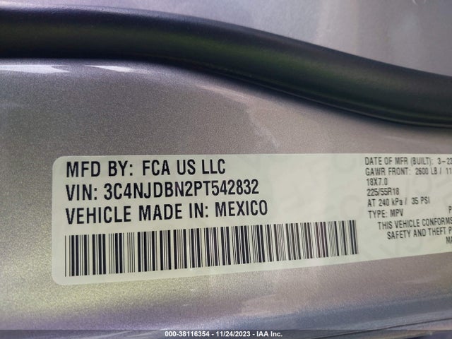 3C4NJDBN2PT542832 Jeep Compass Altitude
