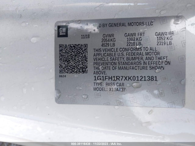 Chevrolet CAMARO 2SS 2019 1G1FH1R7XK0121381 Image 9