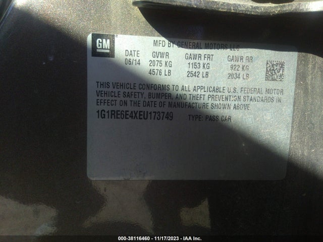 Chevrolet Volt 2014 1G1RE6E4XEU173749 Image 9
