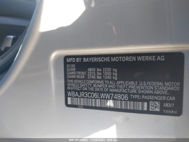 WBAJR3C06LWW74806 BMW 5 Series 530i