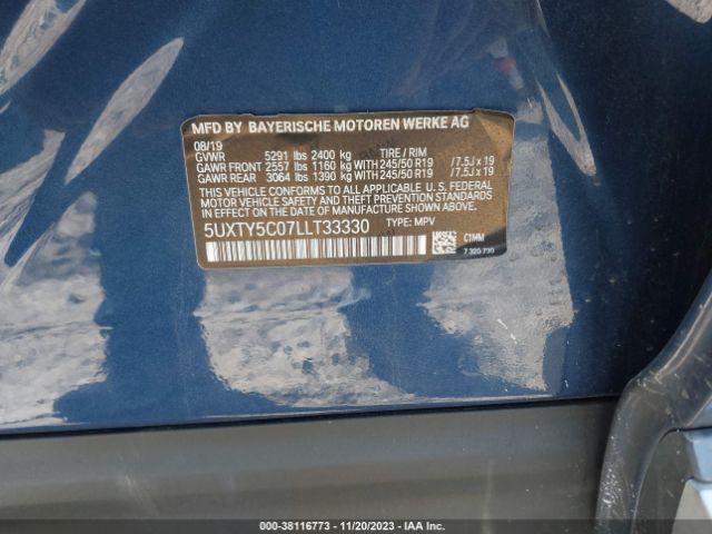 2020 BMW X3 5UXTY5C07LLT33330 Photo 8