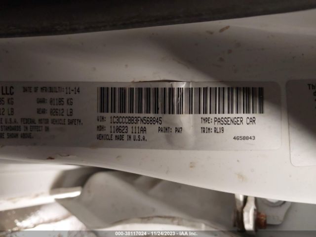 1C3CCCBB3FN568845 Chrysler 200 S