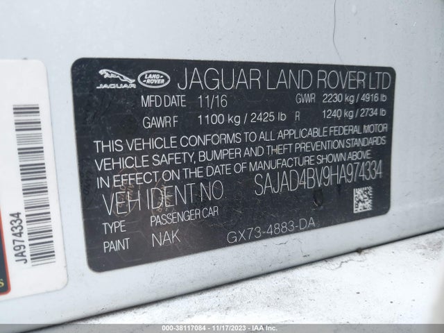 2017 JAGUAR XE SAJAD4BV9HA974334 Photo 8