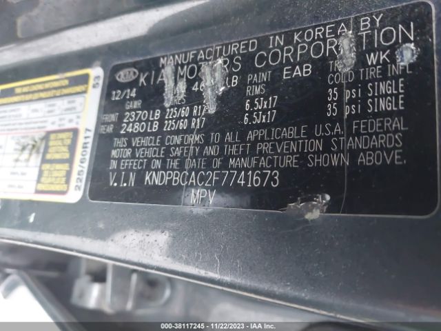 KNDPBCAC2F7741673 KIA Sportage Lx