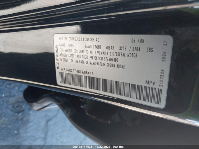 2005 PORSCHE CAYENNE WP1AB29P45LA66419 Photo 8