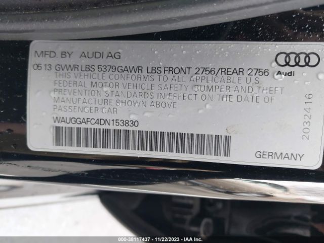 2013 AUDI A6 WAUGGAFC4DN153830 Photo 8
