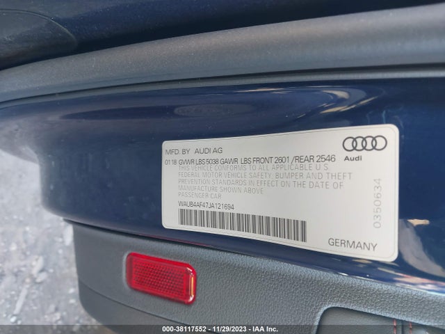 Audi S4 3.0t Premium Plus 2018 WAUB4AF47JA121694 Image 9
