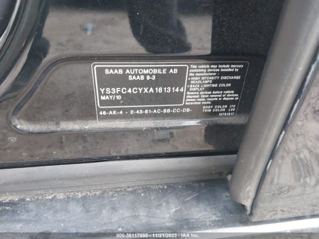 2010 SAAB 9-3 YS3FC4CYXA1613144 Photo 8
