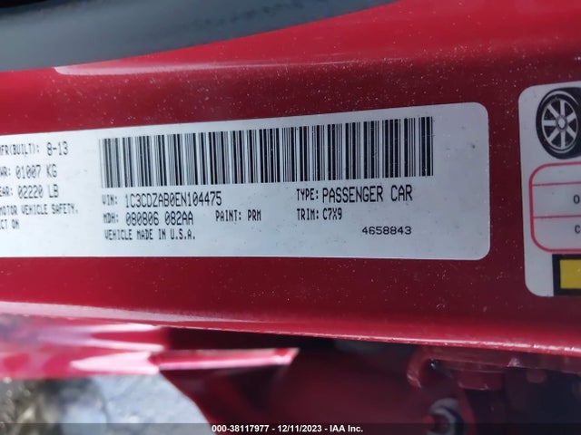 Dodge AVENGER SE 2014 1C3CDZAB0EN104475 Image 9