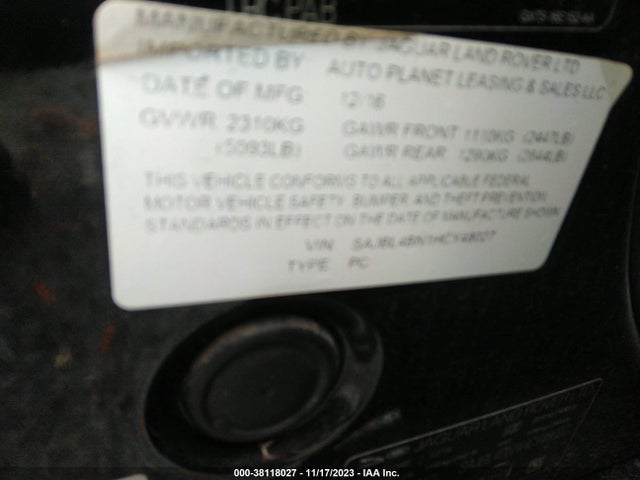 SAJBL4BN1HCY48027 Jaguar Xf 20d R-sport