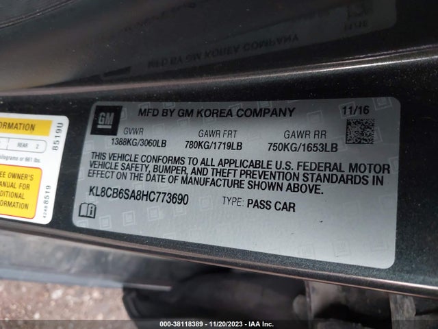 Chevrolet Spark Ls Cvt 2017 KL8CB6SA8HC773690 Image 9