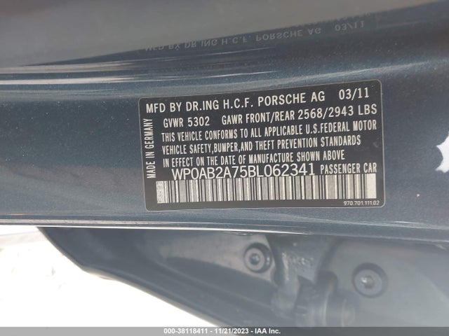 2011 PORSCHE PANAMERA WP0AB2A75BL062341 Photo 8