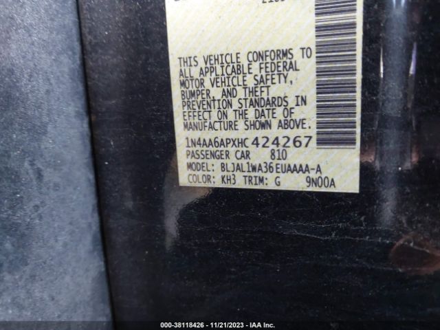 1N4AA6APXHC424267 Nissan Maxima 3.5 Sr