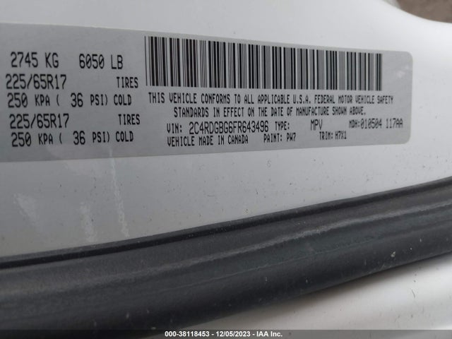 Dodge Grand Caravan Avp/se 2015 2C4RDGBG6FR643496 Image 9