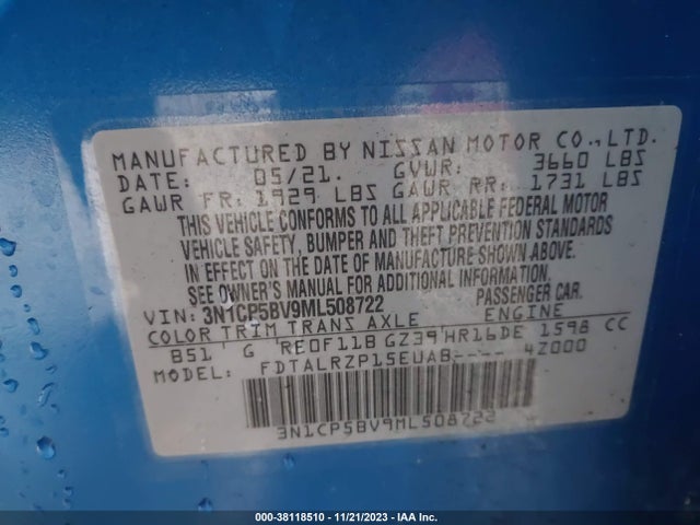 Nissan Kicks S Xtronic Cvt 2021 3N1CP5BV9ML508722 Image 9