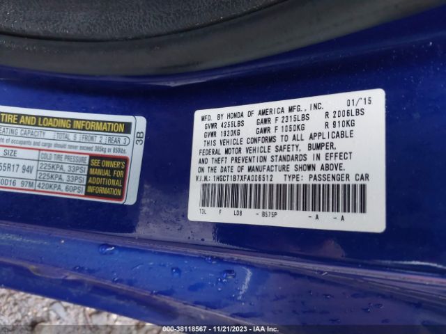 1HGCT1B7XFA006512 Honda ACCORD EX