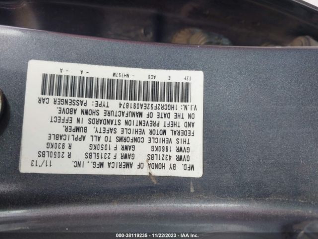1HGCR2F52EA091874 Honda Accord Sport