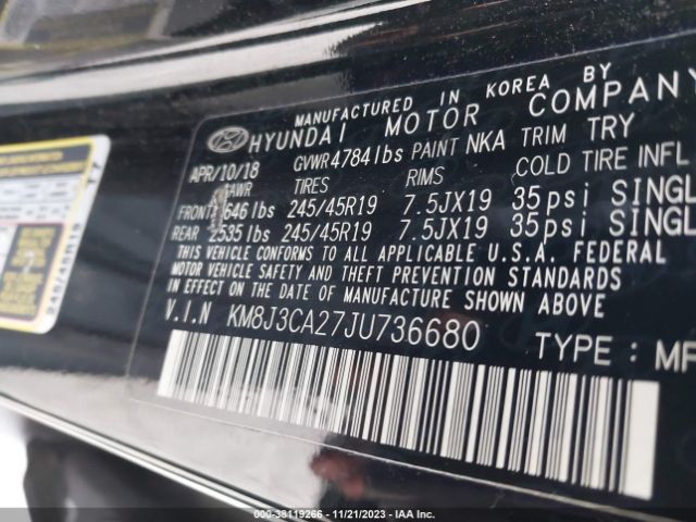 KM8J3CA27JU736680 Hyundai Tucson Value