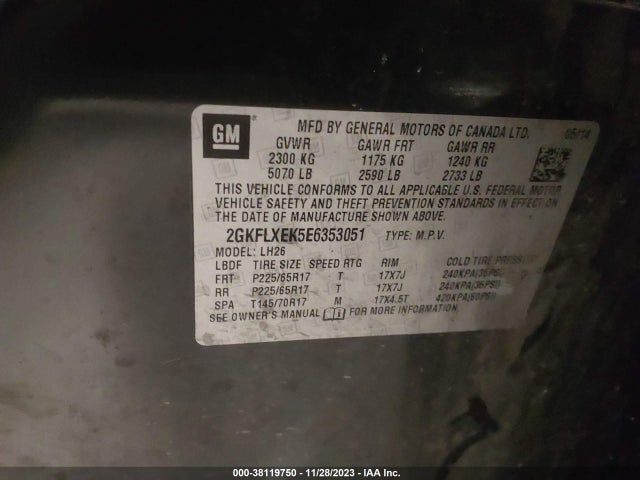 GMC Terrain Slt-1 2014 2GKFLXEK5E6353051 Image 9