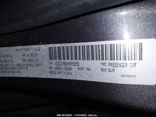 Chrysler 200 Limited Platinum 2017 1C3CCCAB2HN505255 Image 9