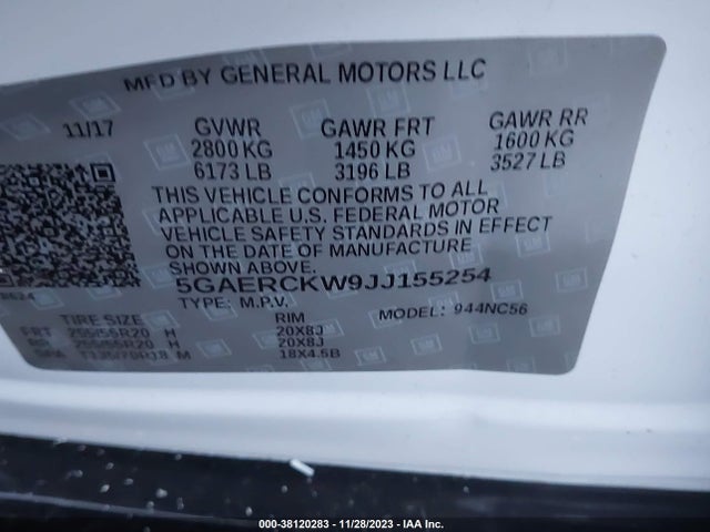 Buick Enclave Premium 2018 5GAERCKW9JJ155254 Image 9