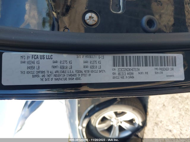 Dodge Challenger Sxt 2019 2C3CDZAG3KH672154 Image 9