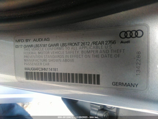 WAUG8AFC3HN114181 Audi A6 2.0t Premium